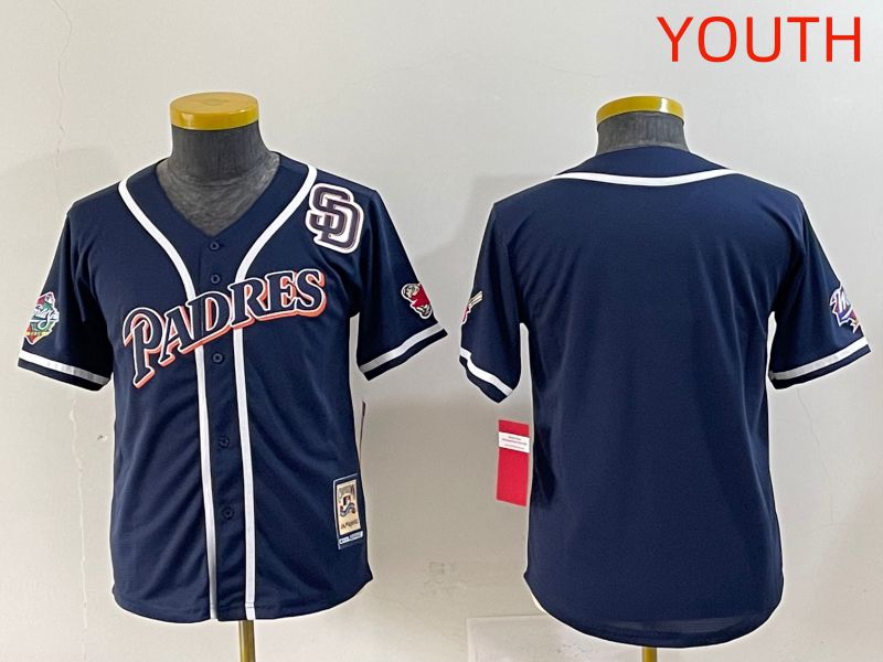 Youth 2025 San Diego Padres Blank Blue Throwback Game Nike MLB Jersey style 13